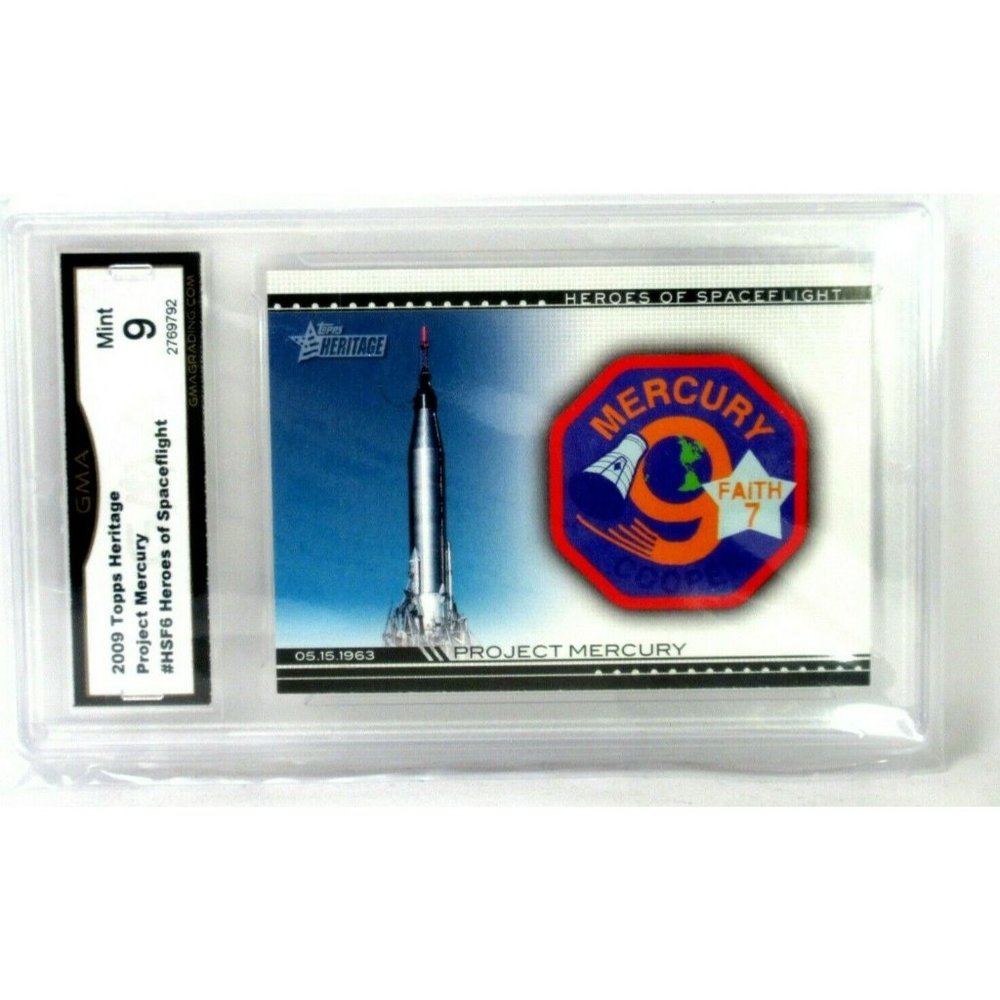 2009 Topps Heritage Heroes of Spaceflight Project Mercury Card HSF-6 Graded Mint